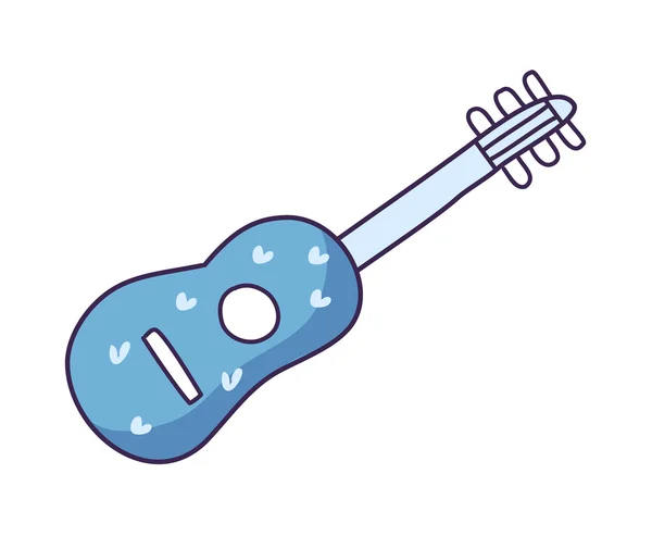 Blauwe gitaar — Stockvector