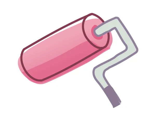 Pink roller — Stock Vector