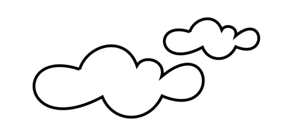 Színtelen felhők — Stock Vector