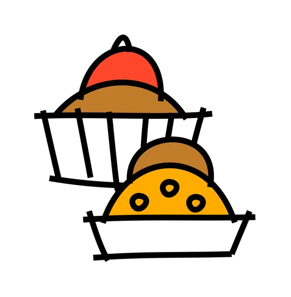 Deliciosos pasteles — Vector de stock