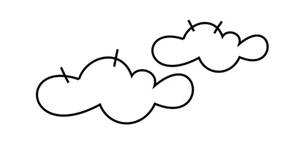 Nubes incoloras — Vector de stock