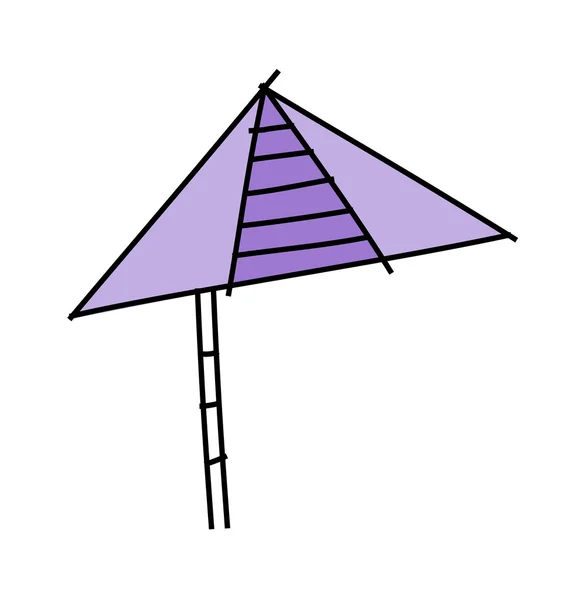 Violet parasol — Stock Vector