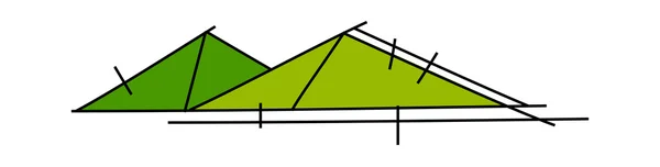 Montañas verdes — Vector de stock