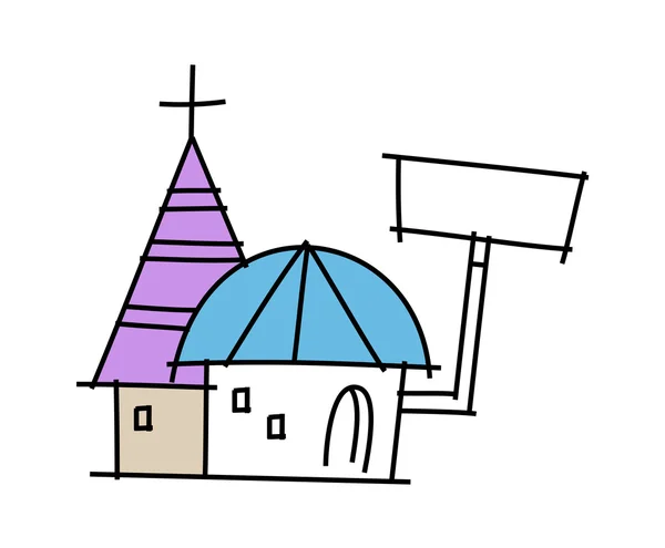 Barevné kostel — Stockový vektor