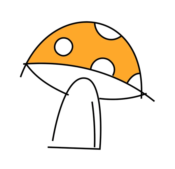 Champignon orange — Image vectorielle