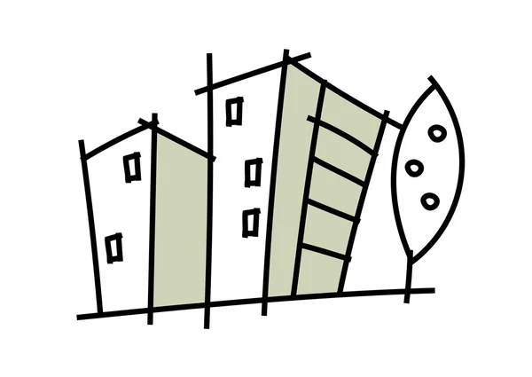 Färgglada byggnad — Stock vektor