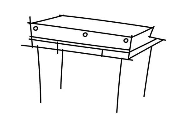 Witte tabel — Stockvector