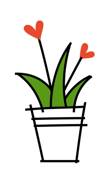 Fantastic potted plant — Stockvector