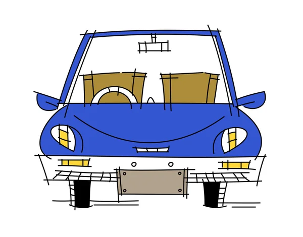 Carro azul — Vetor de Stock