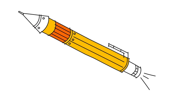 Rakieta pióro — Wektor stockowy