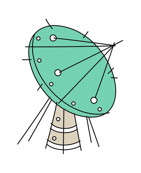 Licht groen satelliet — Stockvector