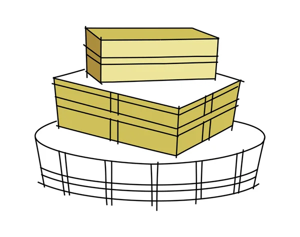 Gele vakken — Stockvector