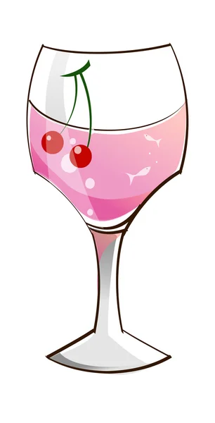 Alcoholic cocktail glass — Stock Vector