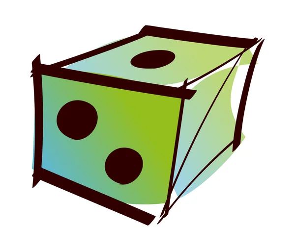 Zelené kostky — Stockový vektor