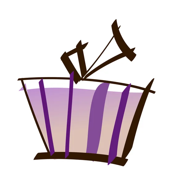 Фіолетовий подарунковій коробці — стоковий вектор