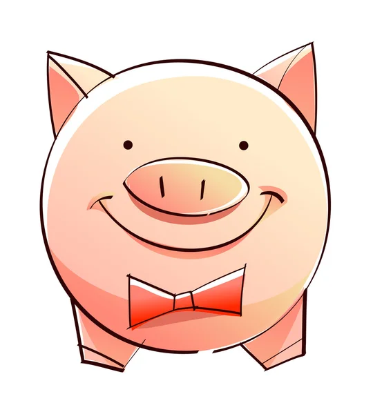 Spardose rosa Schwein — Stockvektor