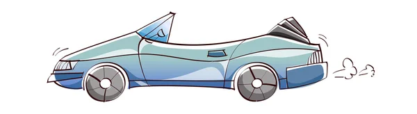 Azul coche deportivo — Vector de stock