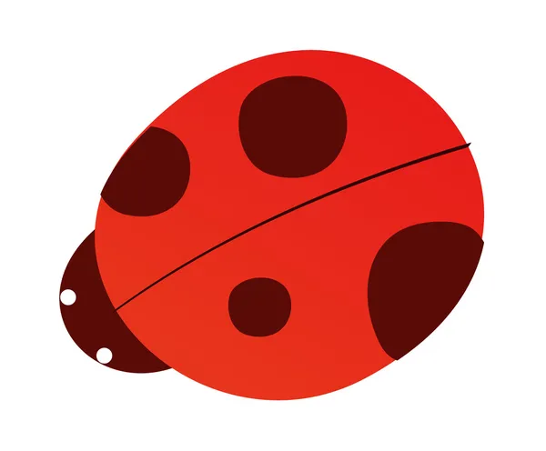 Rode lieveheersbeestje — Stockvector