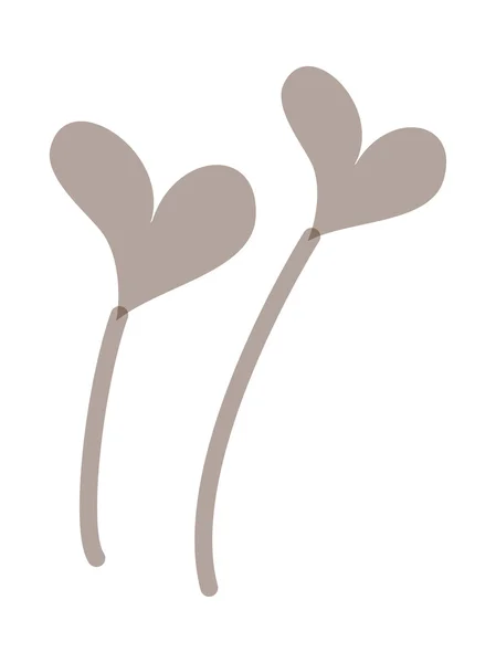 Квіти у формі серця — стоковий вектор