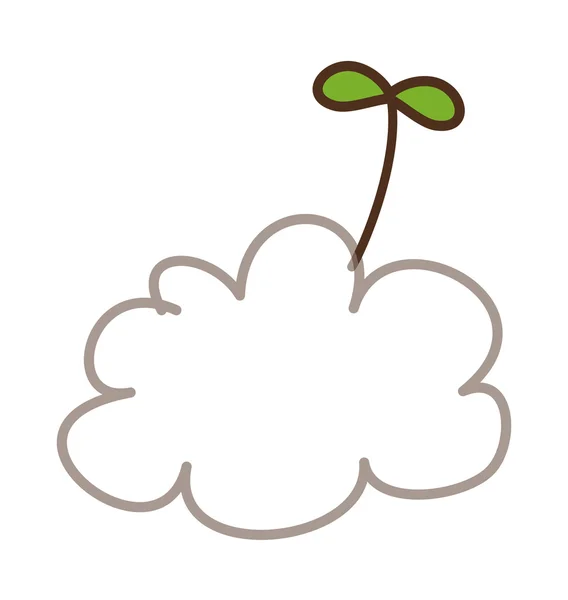 Plants on the cloud — Stock Vector