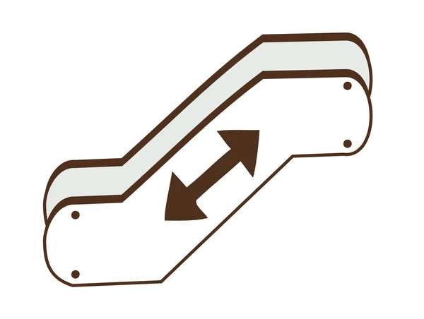 Escalator and arrow — Stock Vector
