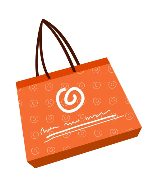 Bolsa de compras roja — Vector de stock