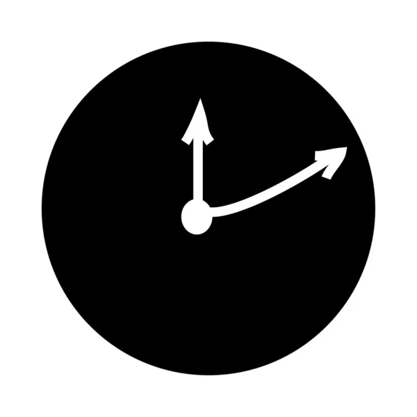 Schwarze Uhr — Stockvektor