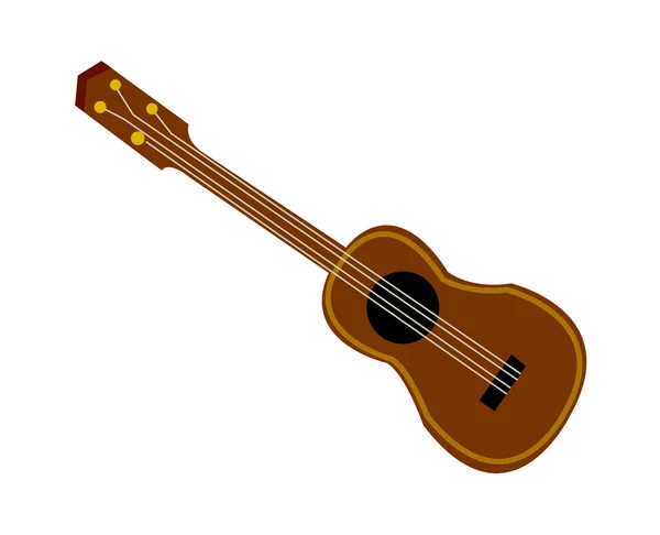 Brown guitar — Stock Vector