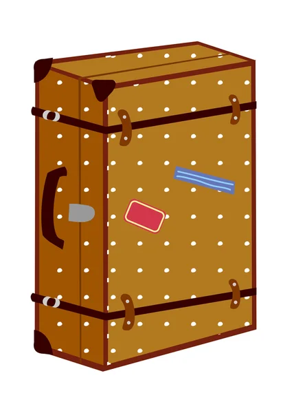 旅行のための茶色のスーツケース — ストックベクタ
