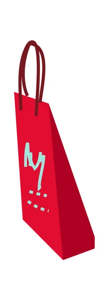 Red shopping bag — Stock Vector