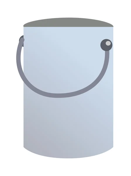 Gray bucket — Stock Vector