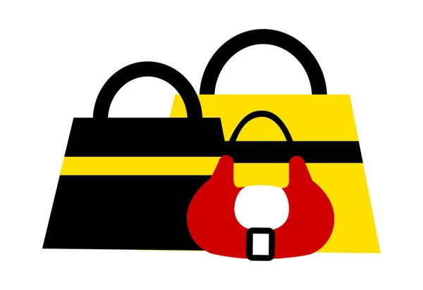 Bolsas coloridas para mujeres — Vector de stock