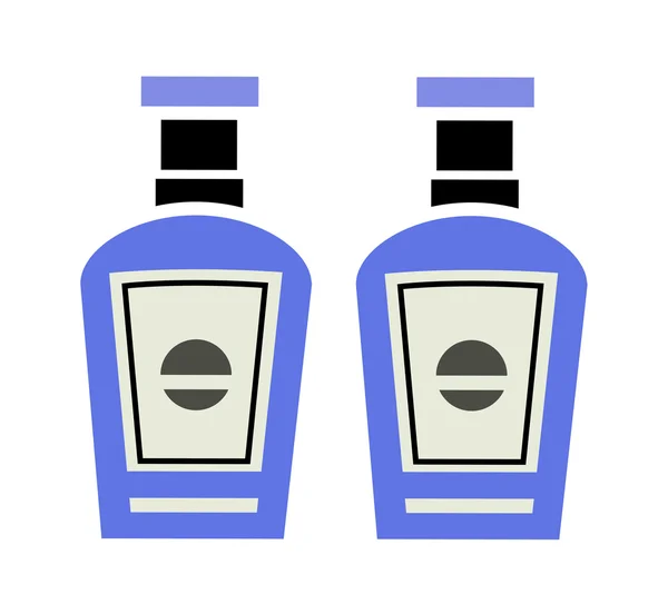 Blauwe flessen — Stockvector