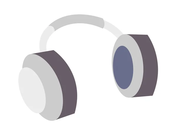 Gray headphones — Stock Vector