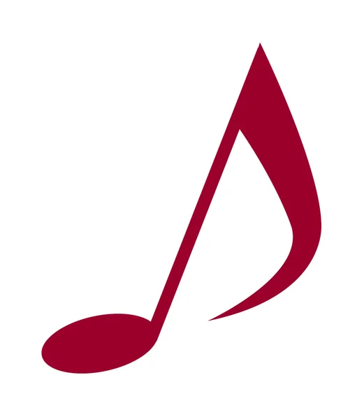 Piros zenei szimbólum — Stock Vector