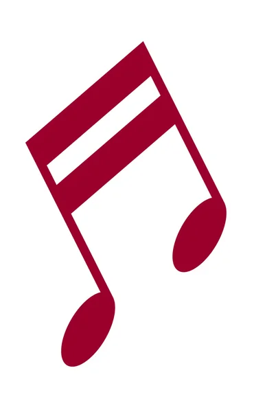 Símbolo musical rojo — Vector de stock