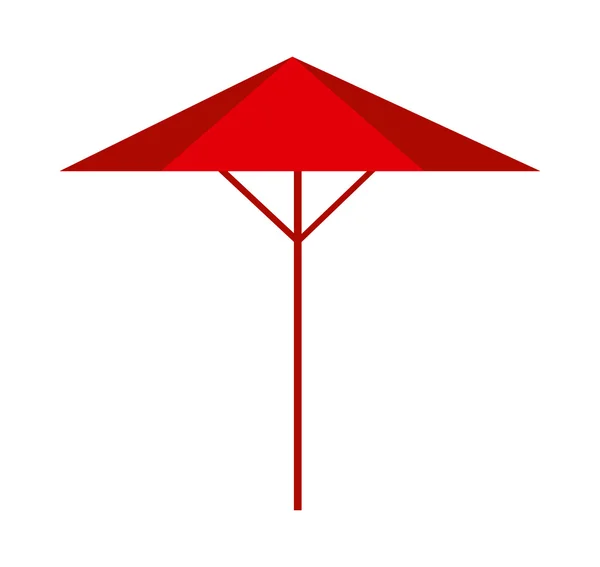 Sombrilla roja — Vector de stock
