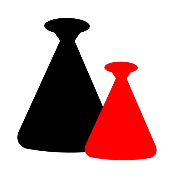 Vase noir et rouge — Image vectorielle