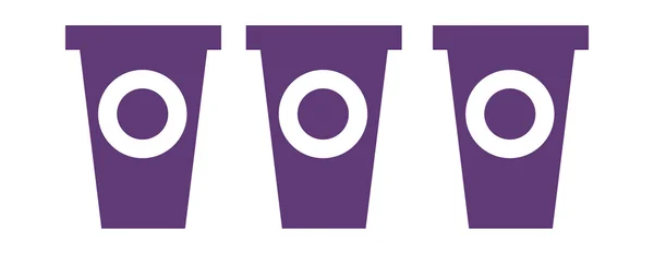 紫色纸杯 — 图库矢量图片
