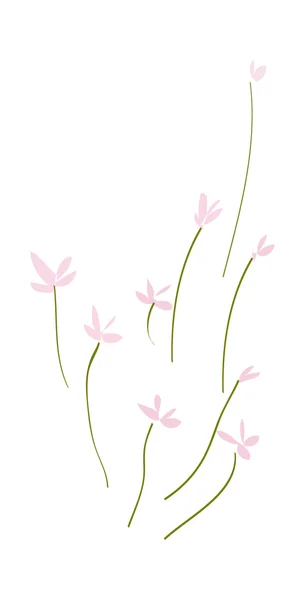 Roze bloemen — Stockvector