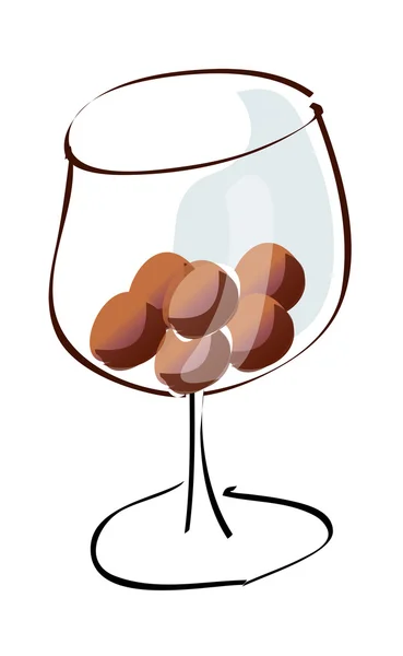 Chocolate in a glass — Stock Vector