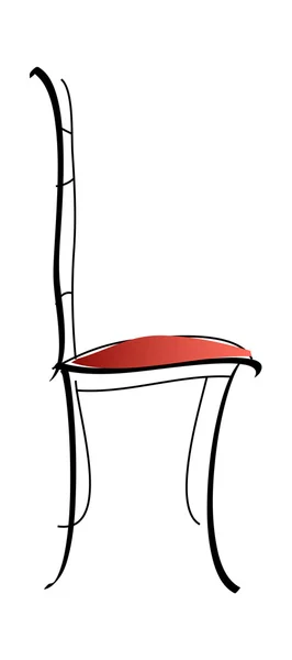 Chaise rouge — Image vectorielle