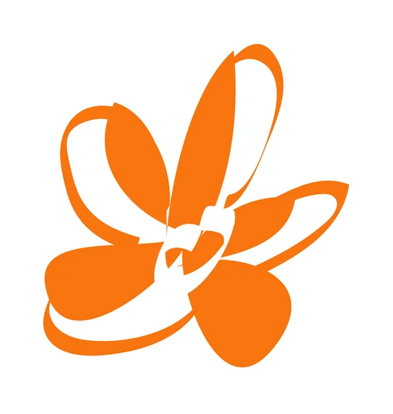 Orange blomma närbild — Stock vektor