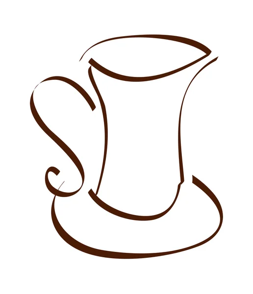 Kleurloze cup — Stockvector