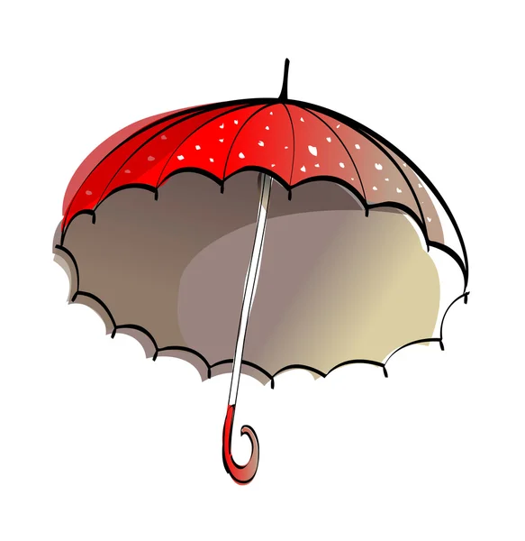 Red umbrella — Stock Vector