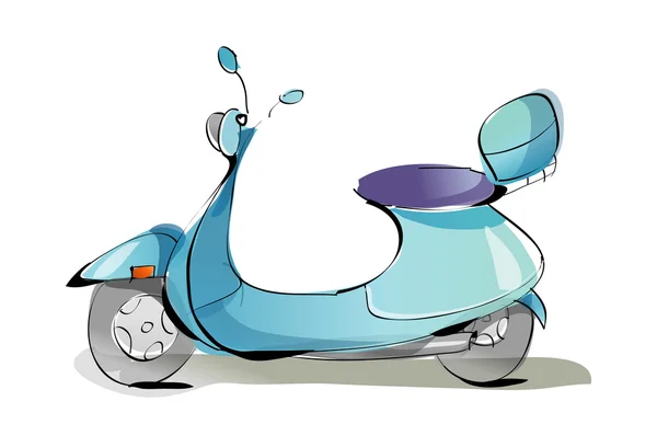 Синий скутер — стоковый вектор