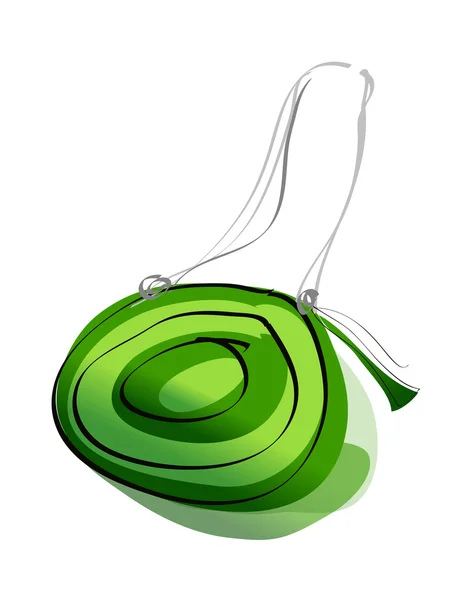 Kadınlar için yeşil çanta — Stok Vektör