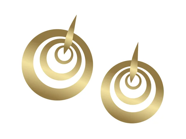 Arany fülbevalók — Stock Vector