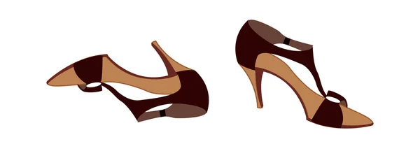 Zapatos marrones — Vector de stock