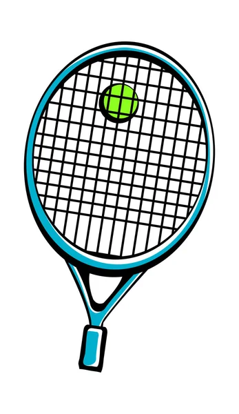 Tennis racket and ball — Stock Vector